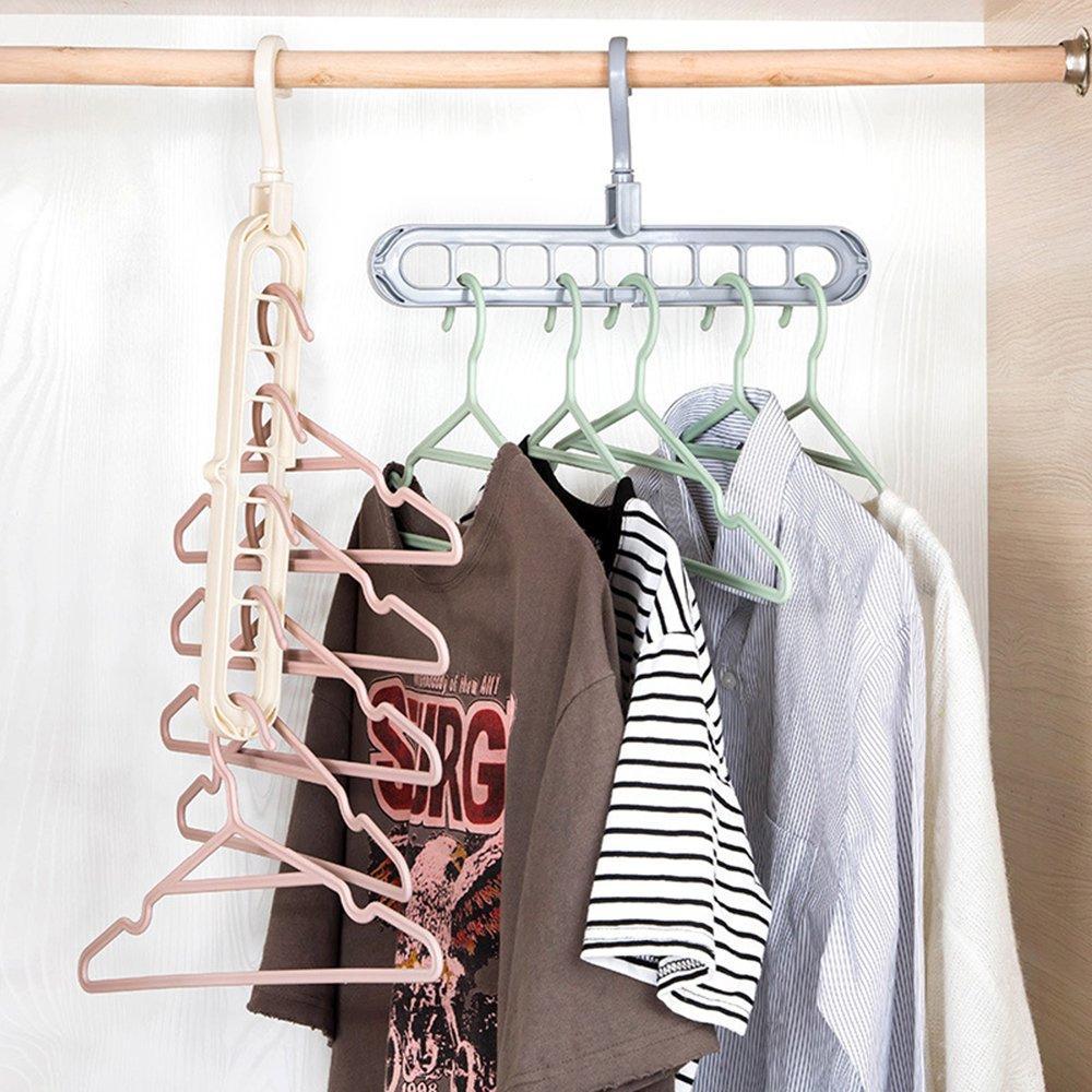 Multifunctional Magic Hangers Nine Holes Hangers Space Saving Clothes Hangers