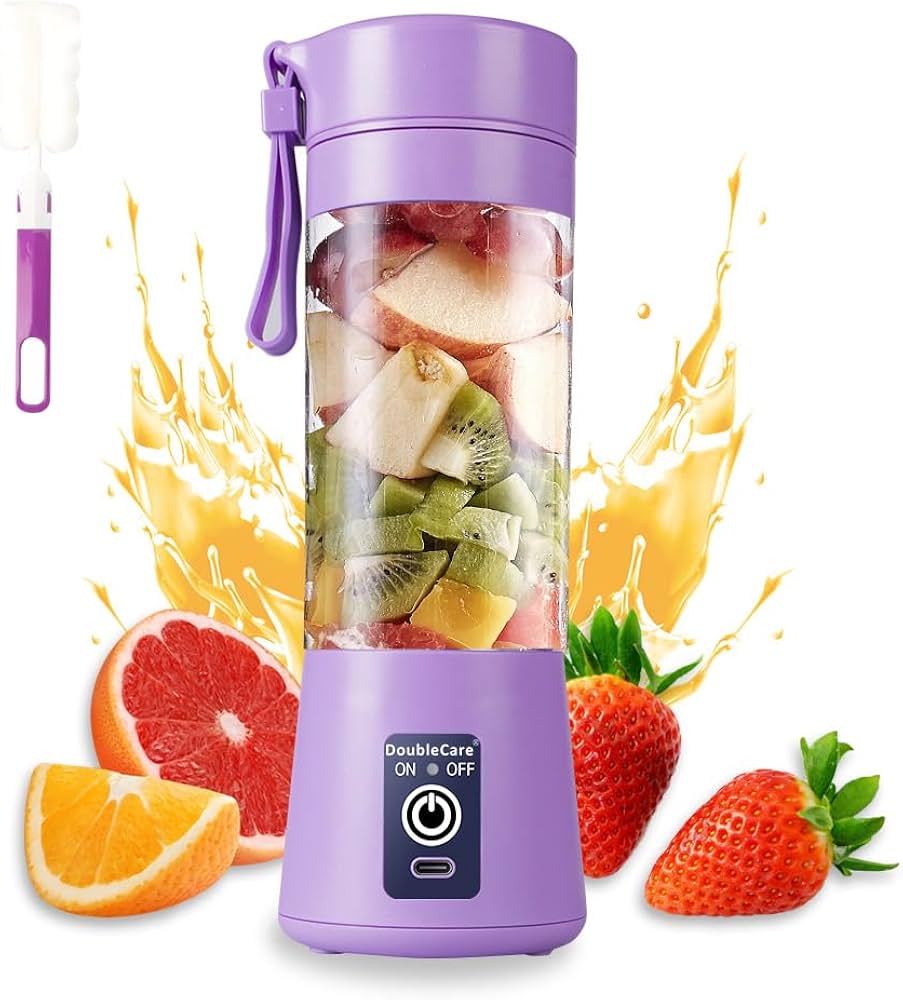 Multi-Purpose Portable USB Electric Juicer 6-Blades, Protein Shaker, Blender Mixer Cup (380 ML)