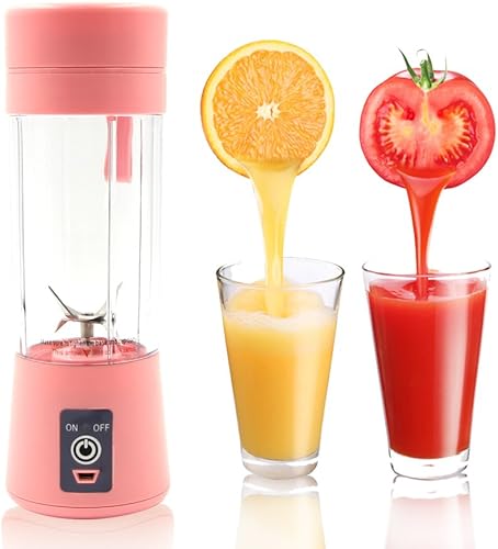 Multi-Purpose Portable USB Electric Juicer 6-Blades, Protein Shaker, Blender Mixer Cup (380 ML)