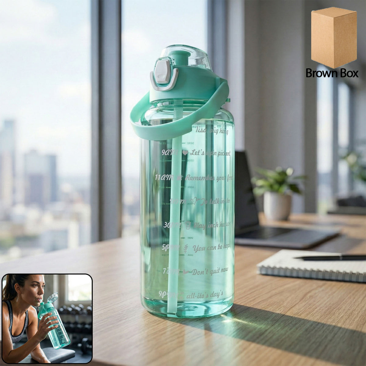 Motivational Water bottle 2 litre