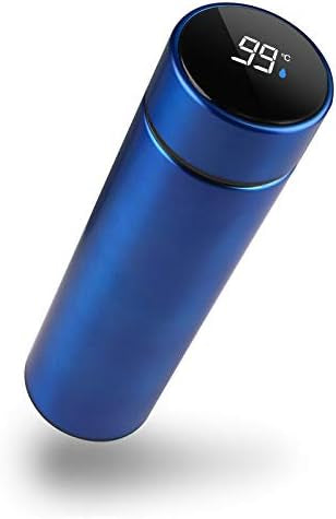 Digital Vacuum Insulated Water Bottle - Blue (1 Pc , 500 ML)