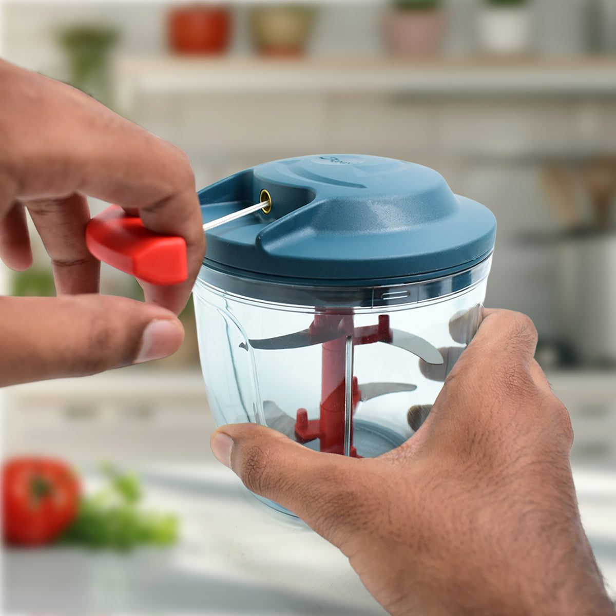 Hand-powered Vegetable Chopper (1000 Ml)