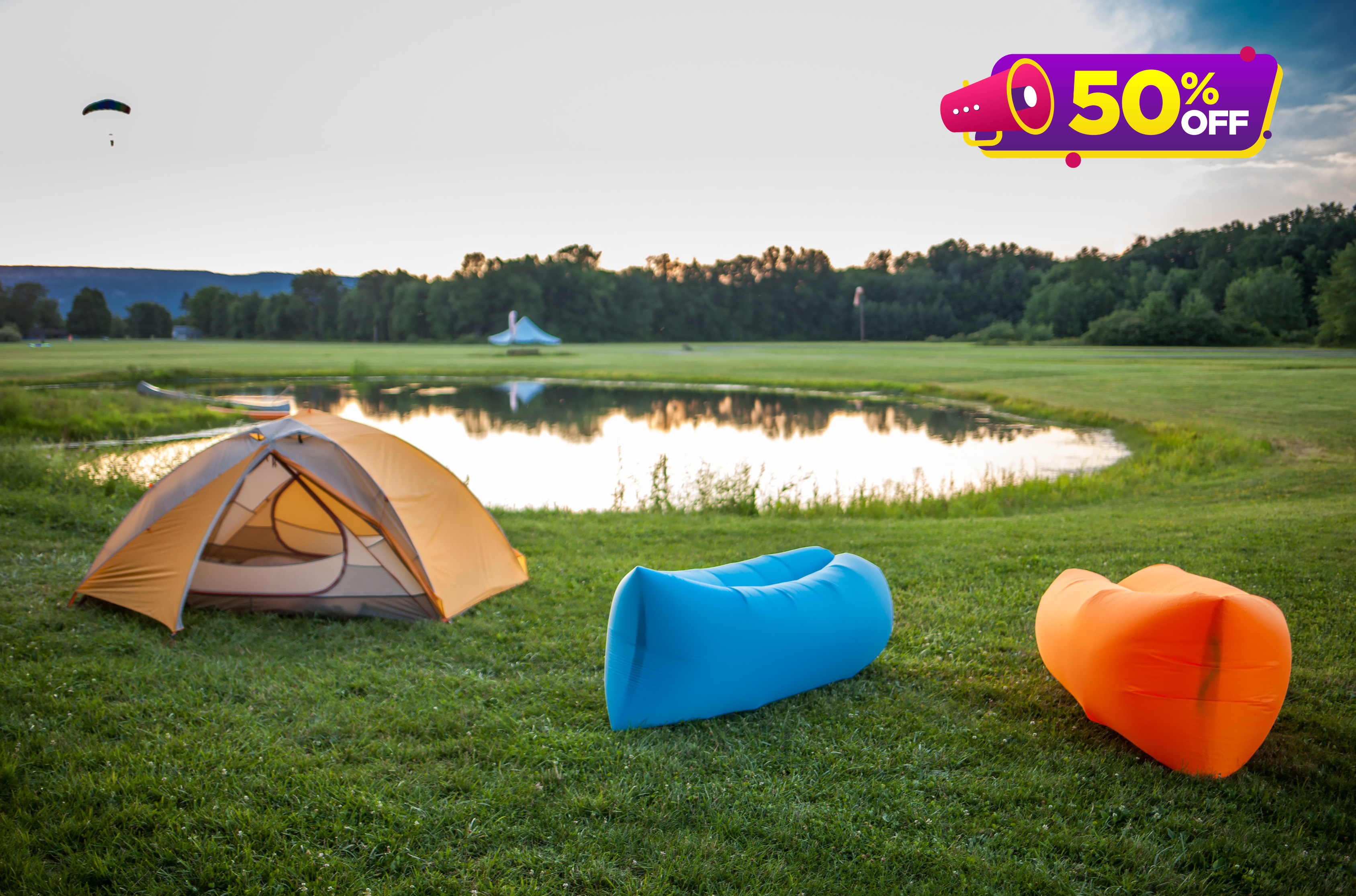 Portable inflatable Outdoor Sofa Lounger - Easy to Use