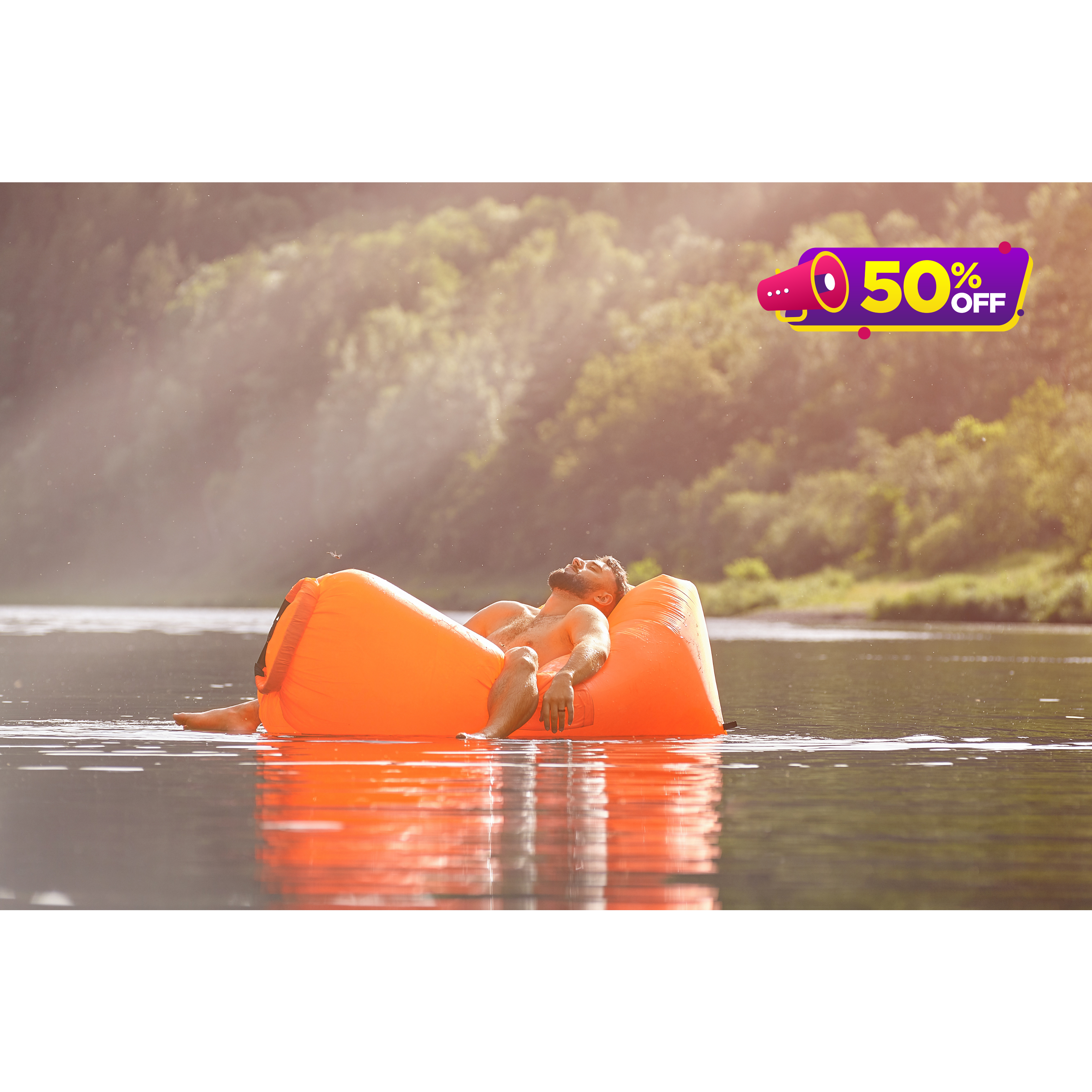 Portable inflatable Outdoor Sofa Lounger - Easy to Use